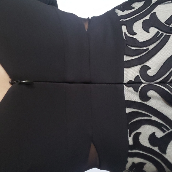 Avery G Longsleeve Mesh Detailed Cocktail Dress with Flare - Picture 6 of 11